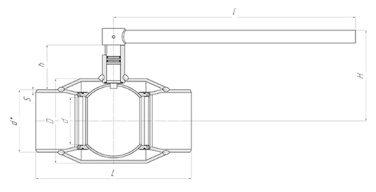 Кран шаровый приварной КШ.П.ALSO GAS - 2